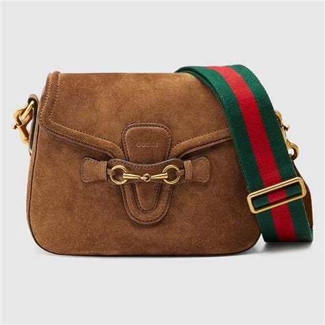 gucci lady web medium suede shoulder bag|gucci leather shoulder bag.